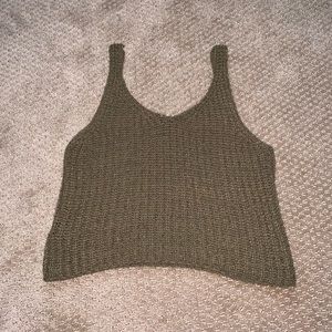 Moon & Madison Olive Green Knit Tank Top